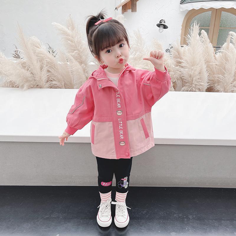 Áo Khoác Có Mũ Trùm Đầu Khóa Kéo Phối Màu Thời Trang Hàn Quốc Mới Cho Bé