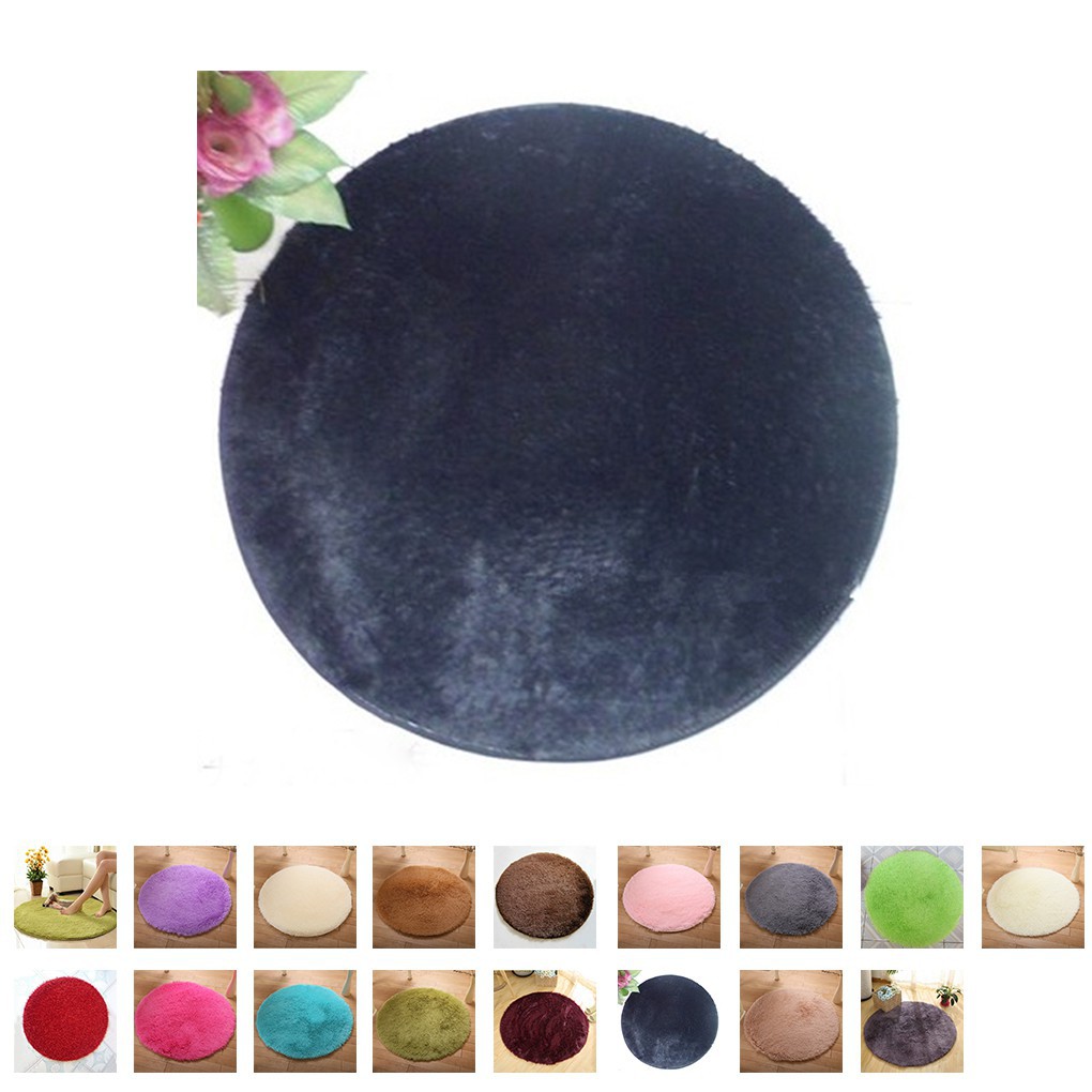 Thảm lông lót sàn hình tròn