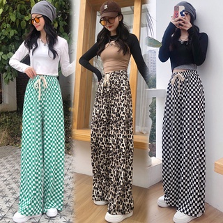 Quần thun nữ lưng cao ống suông thẳng, vải thoải mái và thoáng khí, chất liệu lụa băng mùa hè, độ ôm và xếp nếp tốt