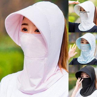 Mũ Trùm Đầu Che Mặt Và Cổ Chất Liệu Thoáng Khí Cho Nữ