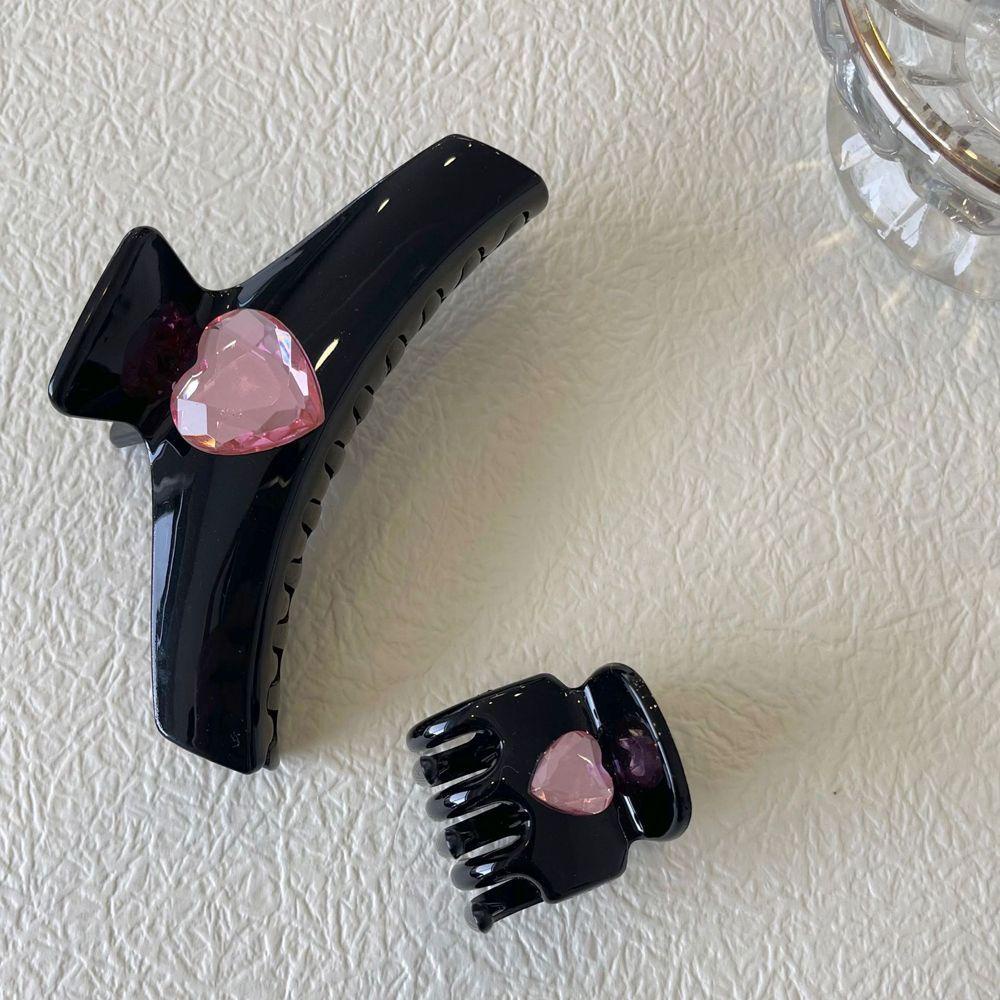 EXPEN Kẹp Tóc Càng Cua Bằng Acrylic Màu Trơn Thiết Kế Hình Học Thời Trang Phong Cách Hàn Quốc