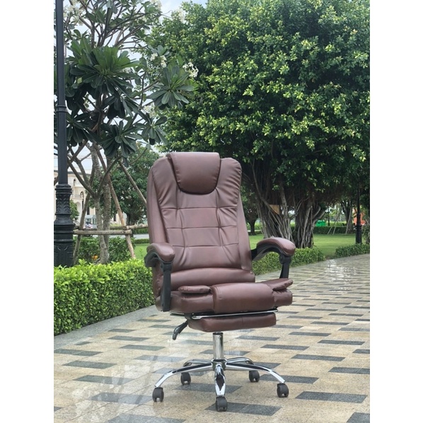 Ghế Giám đốc Lamis da cao cấp , ghế văn phòng da, nâng hạ ngã lưng xoay 360 độ, có gác chân.