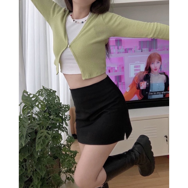 JANET STUDIO • Chân váy mini đen