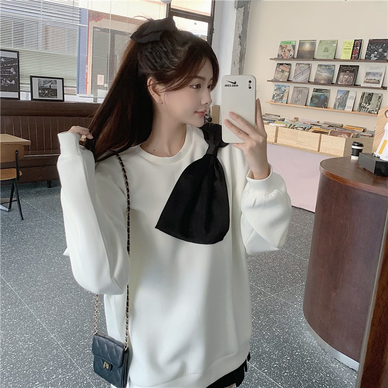 ÁO HOODIE NƠ THU ĐÔNG THỜI TRANG NỮ - EMILYSHOP