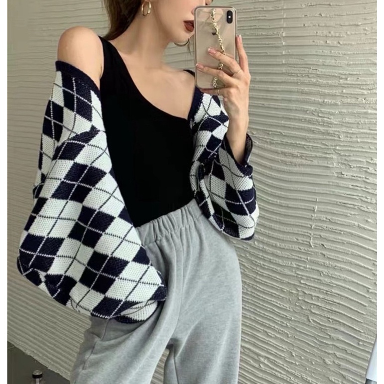 [HÀNG SẴN]ÁO KHOÁC cadigan croptop tay bồng quả trám hàng Quảng Châu | BigBuy360 - bigbuy360.vn