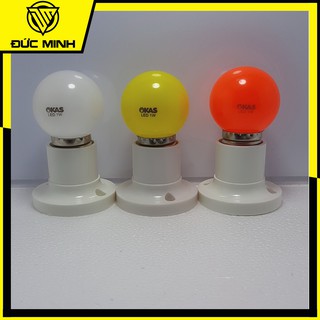 Bóng Đèn Led Chanh Tròn 1W SOPOKA,Tiết Kiệm Điện,Màu Trắng Đỏ Vàng, Đui E27