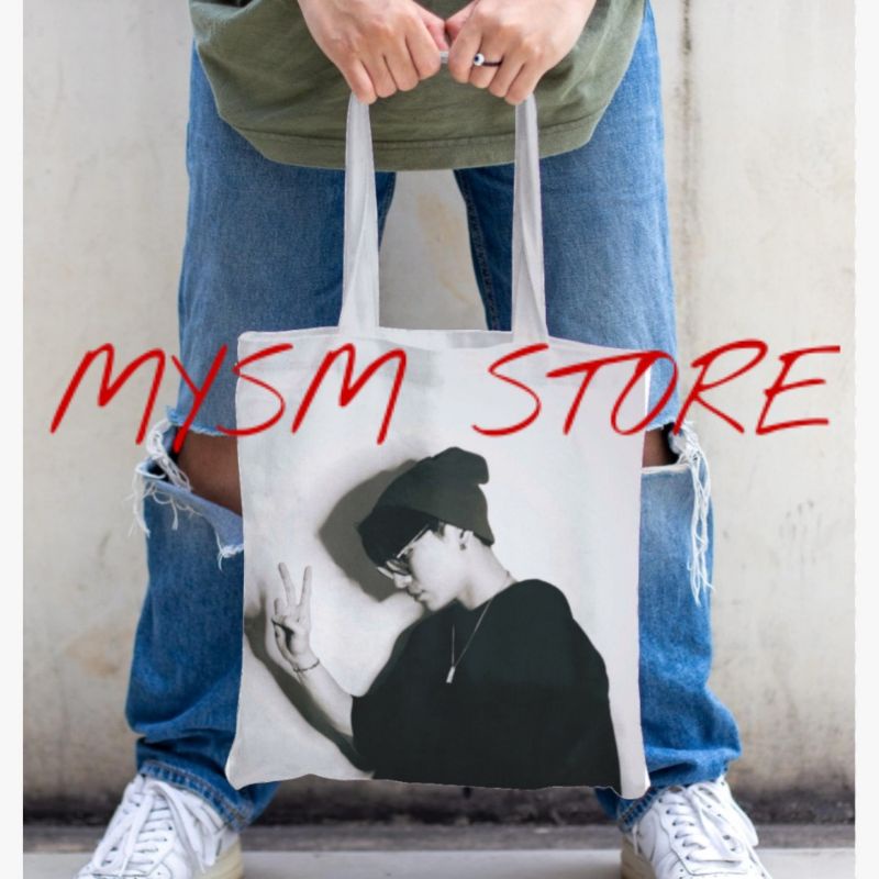 Totebag MewGulf Túi Tote Có Dây Kéo / Dây Kéo - Dòng Ảnh Mew Suppasit MG Thái Lan - Dòng Thái Lan