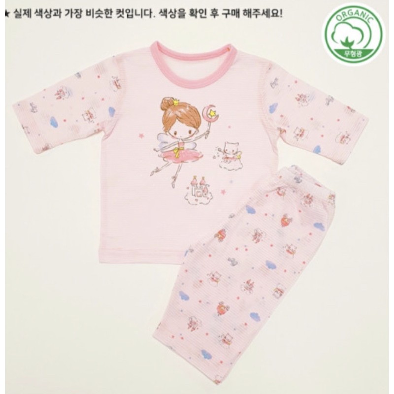 (90,110,140)Bộ cotton lỡ hoạ tiết cô tiên hồng Cogibie