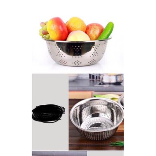 [Giá Buôn] BỘ 5 RỔ,THAU INOX CAO CẤP