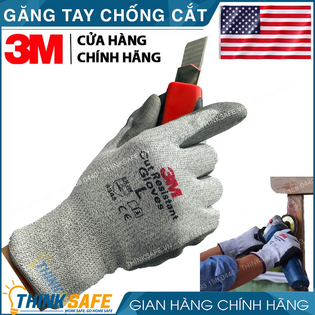 Găng tay chống cắt 3M cấp độ 3 chống cắt tôn kính ôm tay thao tác linh hoạt (EN388 4343) 3M CUT LV3 - Bảo Hộ Thinksafe