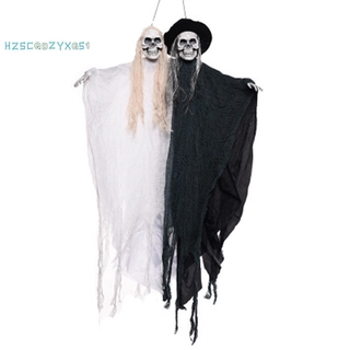 Horror Props Creepy Skeleton Face Hanging Ghost Halloween Decoration