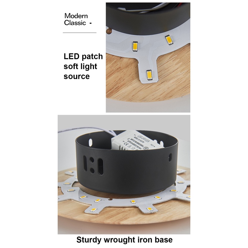 Đèn LED Hình Nón Tròn Bằng Gỗ Trơn Hiện Đại Trang Trí Phòng Khách / Phòng Ngủ / Hành Lang