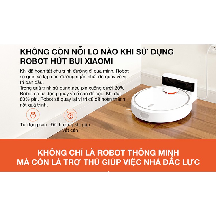 Robot Hút Bụi Xiaomi SKV4022GL Mi Robot Vacuum - Hàng Chính Hãng