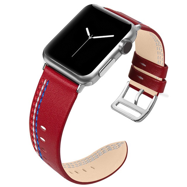 Dây đeo bằng da thật cho đồng hồ thông minh Apple Watch 4 / 3 / 2 / 1 38 / 40 / 42 / 44 mmm