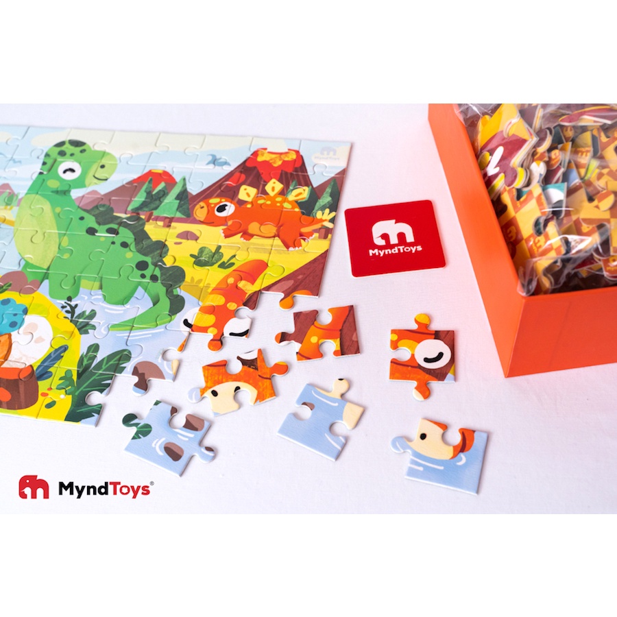 Đồ Chơi Ghép Hình Khủng Long Go up Puzzle Cho Bé Từ 3,5 Tuổi - Hiệu MyndToys Singapore