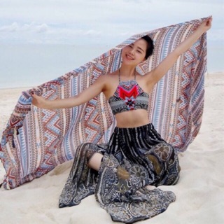 Khăn choàng thổ cẩm vintage Aztec
