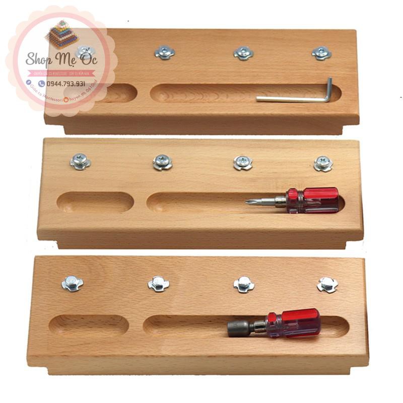 Giáo cụ Montessori - Bộ Lắp Ghép Ốc Vít Cho Bé 3 4 5 Tuổi
