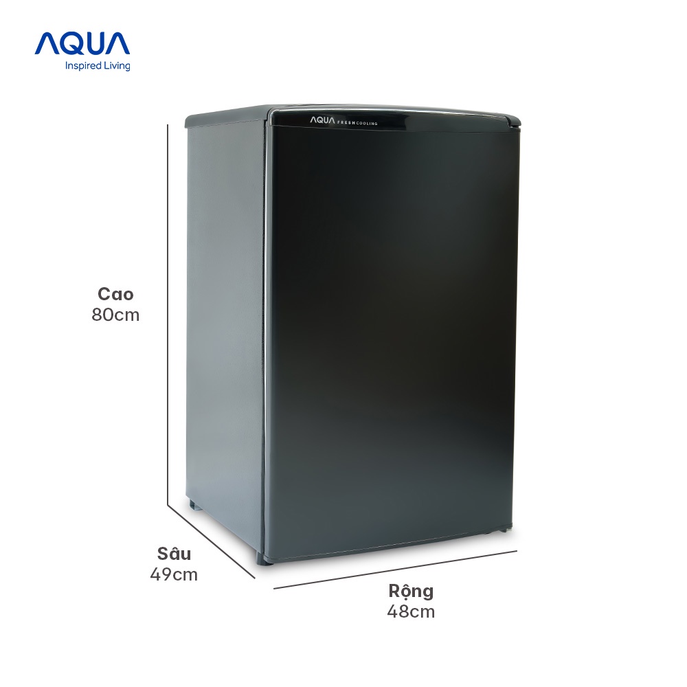 Freeship Toàn Quốc - Tủ lạnh 1 cửa Aqua 90 Lít AQR-D99FA(BS)