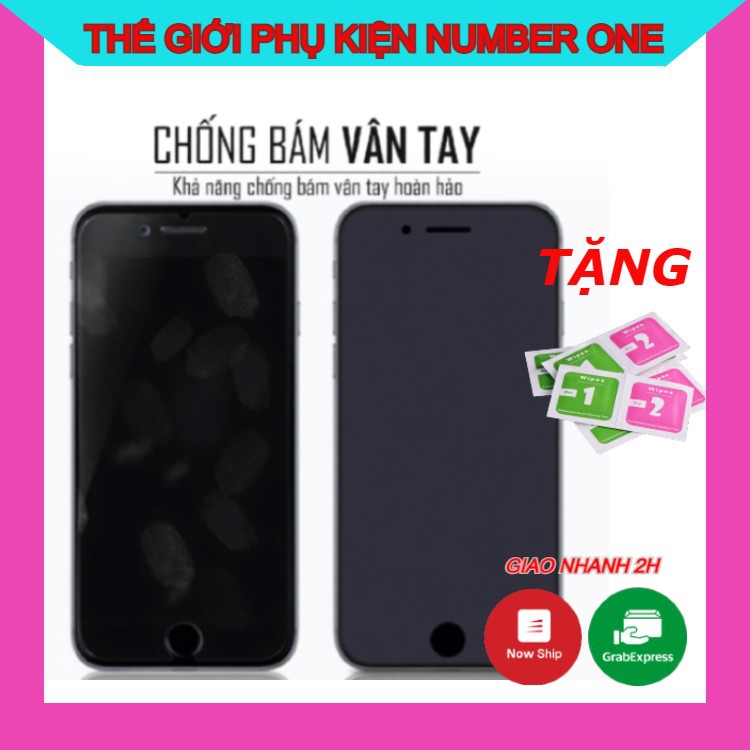 Kính cường lực iphone nhám, chống bám vân tay full màn 5/5s/6/6s/7/7plus/8/8plus/plus/x/xr/xs/11/12/pro/max