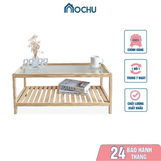 Bàn trà sofa OCHU gỗ mặt kính đa năng PURE TABLE Nội thất lắp ráp phòng khách