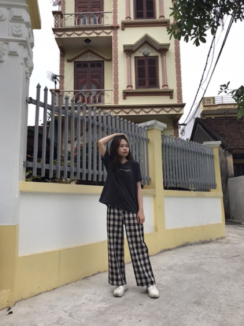 Quần ống rộng kẻ caro siêu tôn dáng ❤️ | BigBuy360 - bigbuy360.vn