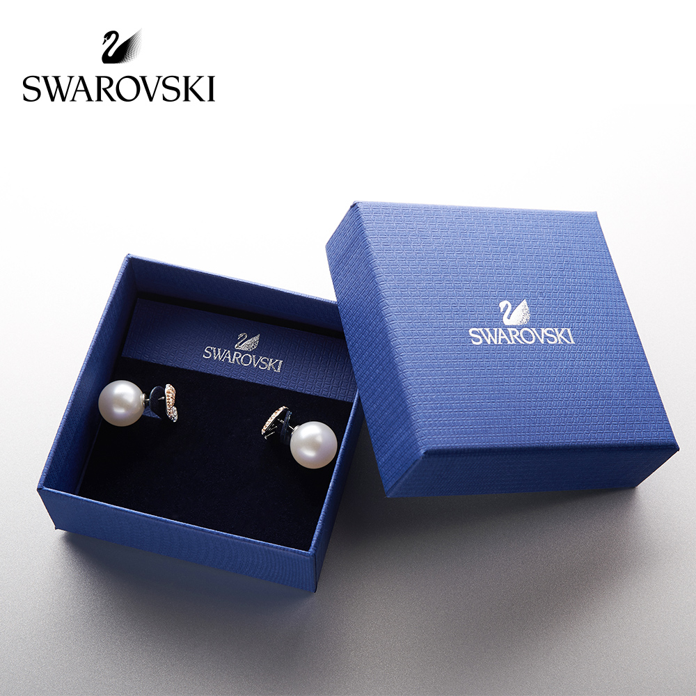 FLASH SALE 100% Swarovski Bông Tai Cá Tính Nữ ICONIC SWAN Thiên nga màu Gradient FASHION Earrings trang sức đeo Trang sức