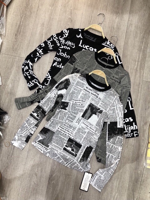 Áo giấy hoạ tiết báo hot trend