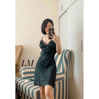 váy ngủ chấm bi
