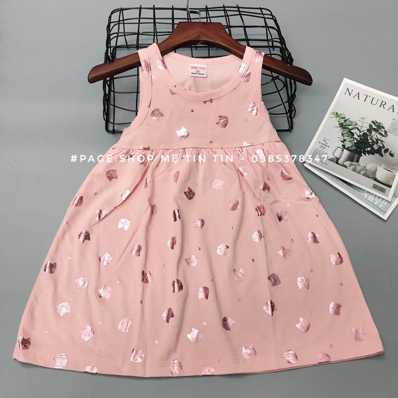 VÁY chất cotton-sát nách size:14-16kghình mèo