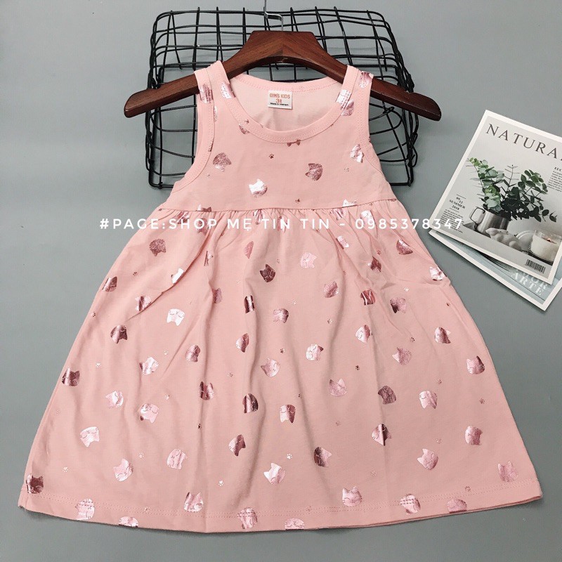 VÁY chất cotton-sát nách size:14-16kghình mèo