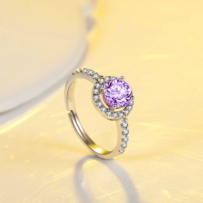 Aifei Jewellery Women Ring Mosaic Diamond 925 Sterling Silver R775