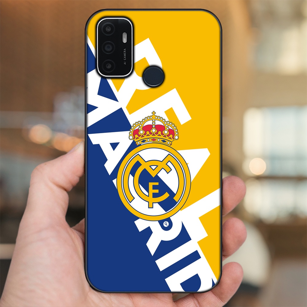 Ốp lưng Oppo A53 viền đen in hình Real Madrid
