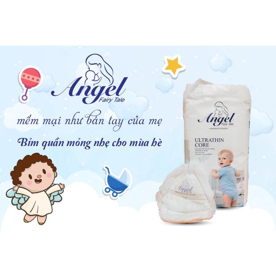 Tã bỉm dán/quần ANGEL trắng/ANGEL xanh đủ size NB62, S66, M60, L56, XL52, M40, L38, XL36, XXL34, XXL32, XXXL30