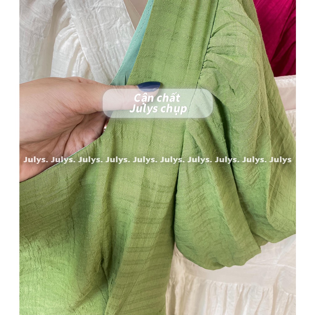 Đầm babydoll đũi cổ vuông đủ màu Julys (ảnh thật kèm video)