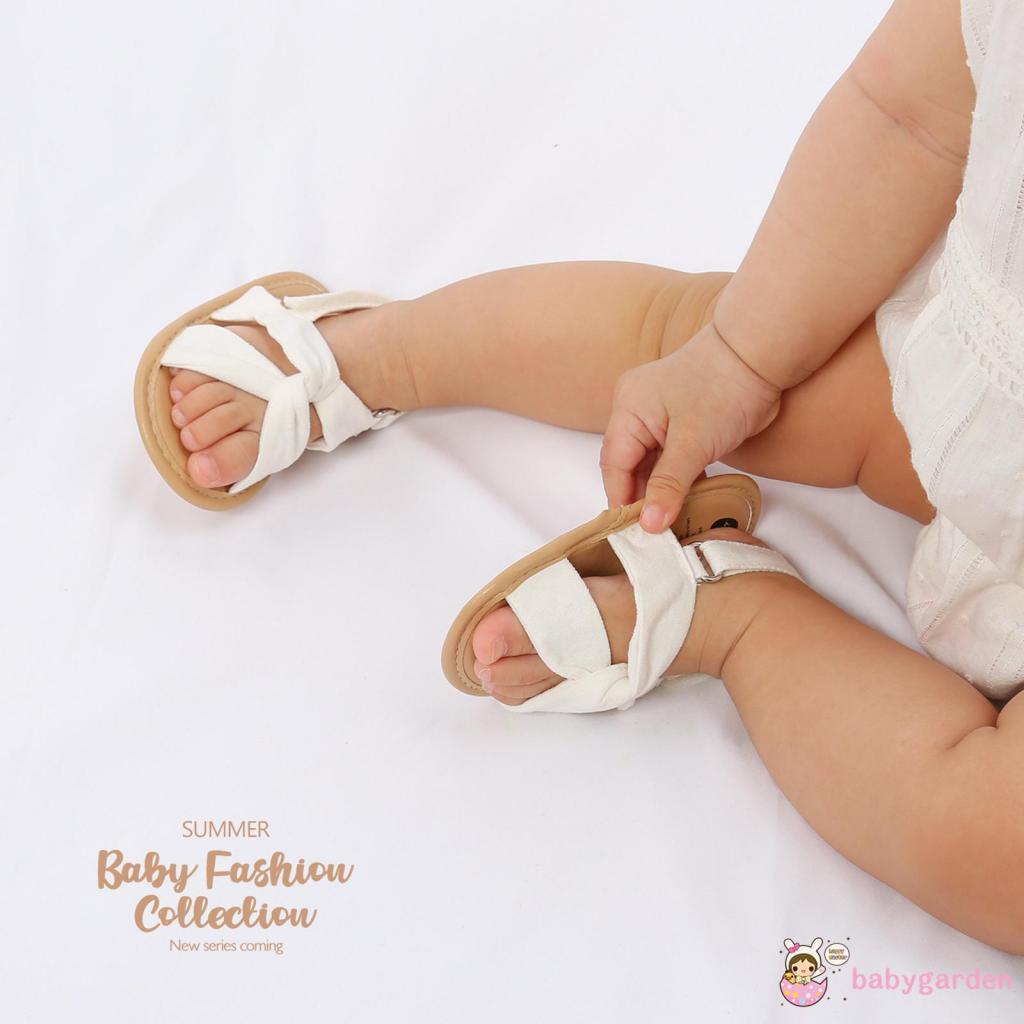 Xăng đan Đế Mềm Màu Trơn Thoáng Khí Phong Cách Mùa Hè Đơn Giản Cho Bé Gái Tập Đi