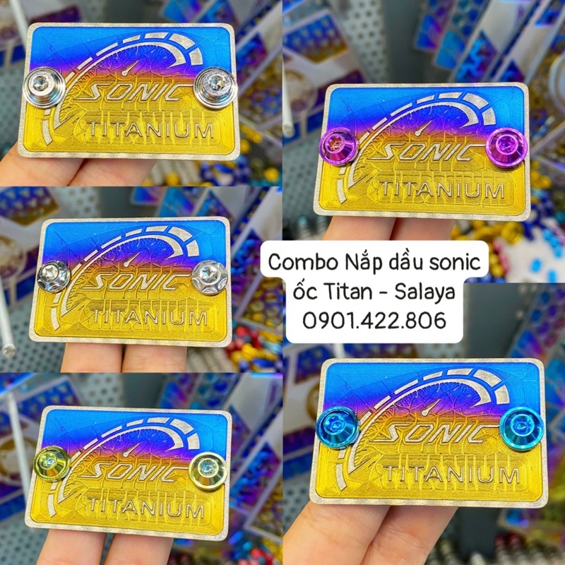 Combo Tem Titan Nắp Dầu Sonic kèm ốc như hình