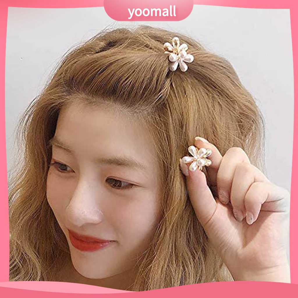 Yomall♡ Trâm Cài Tóc Hình Hoa Đính Ngọc Trai Nhân Tạo Thời Trang