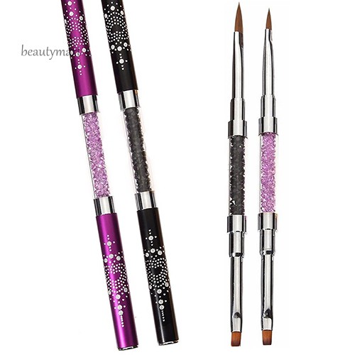 Cọ vẽ móng UV DIY hai đầu đính đá lấp lánh