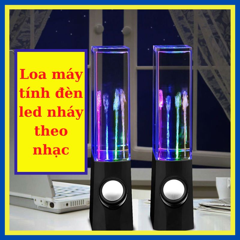 Loa máy vi tính loa nghe nhạc phun nước có đèn LED 3D theo điệu nhạc loa nghe nhạc mini để bàn sáng tạo đầy màu sắc