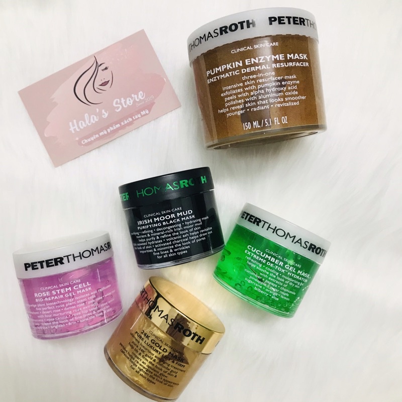 Peter Thomas Roth ✨ Tách set mặt nạ Hot hit (Dưa leo, Hoa hồng, Than bùn, Bí đỏ, Vàng 24K, Nước khoáng Hungarian)