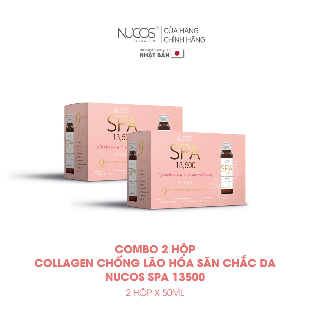 Combo 2 Hộp Collagen chống lão hóa săn chắc da Nucos Spa 13500 2x10Chaix50ml
