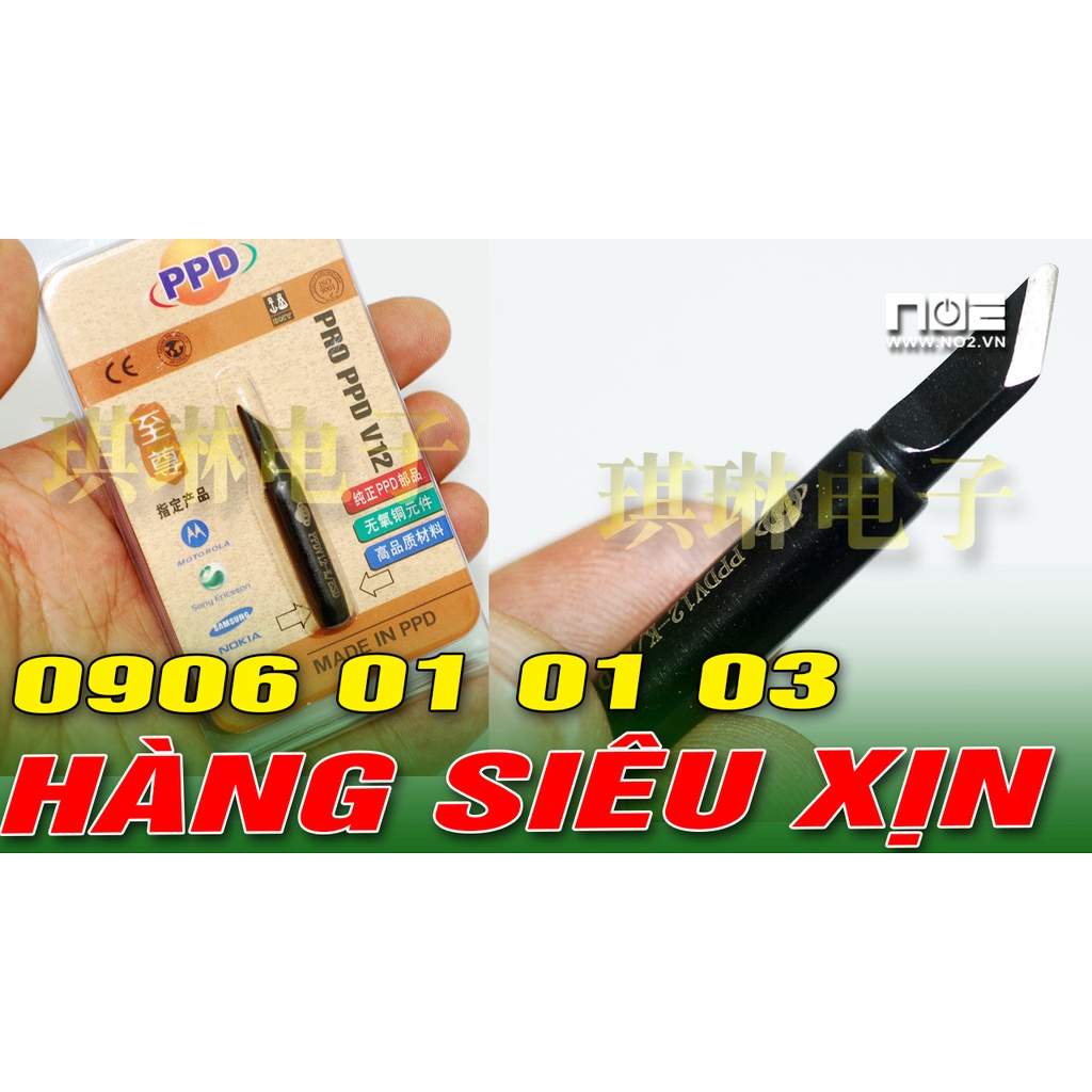 Mũi hàn  dao đa năng màu đen chống tĩnh điện 936- PPDV12-K- SIÊU XỊN