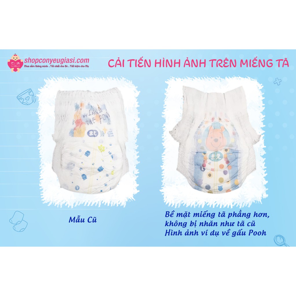 COMBO 3 TÃ Dán /Quần MOONY NB90/S84/M64/L54/L44/XL38/M58 - TẶNG Phao Chậu Tắm Hình Vịt Munchkin