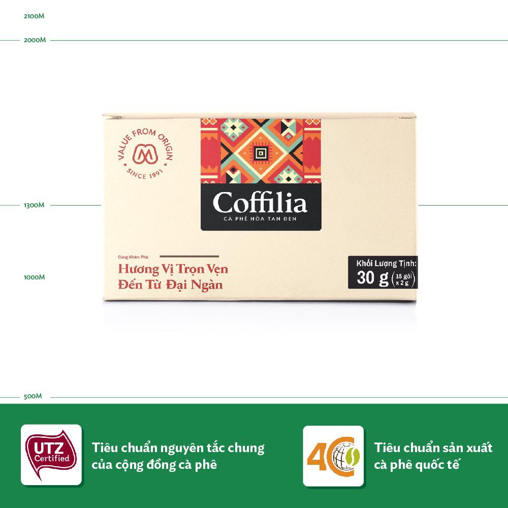 [MUA 2 TẶNG 1]Cà phê hòa tan đen - Coffilia hộp 30g, cà phê nguyên chất vị nguyên bản. | BigBuy360 - bigbuy360.vn