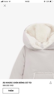 Áo khoác lông thỏ Zara
