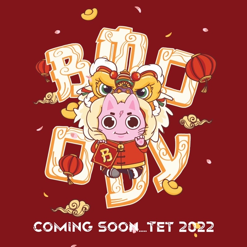🧧ÁO THUN TẾT CHÍNH HÃNG🧧—— “CAT NEWYEAR 2022” - TẶNG KÈM BOX+Sticker+ Card Tết 2022