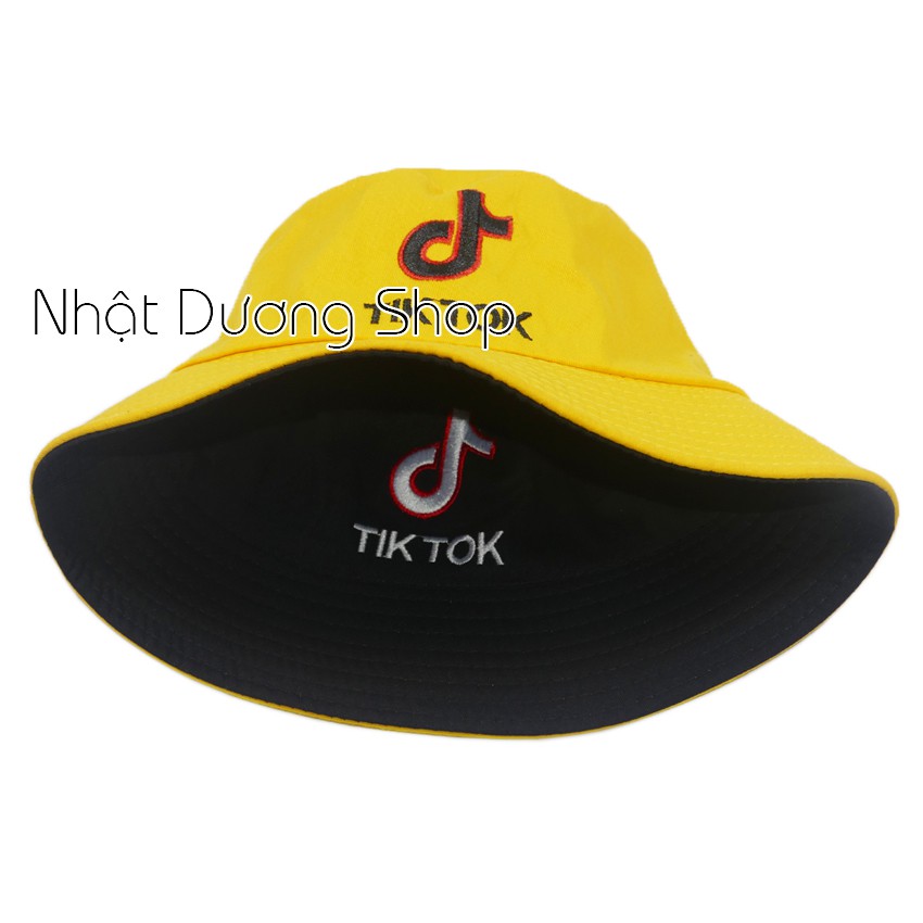 Nón bucket 2 mặt tuổi teen thêu hình nốt nhạt độc đáo thích hợp cho cả nam và nữ
