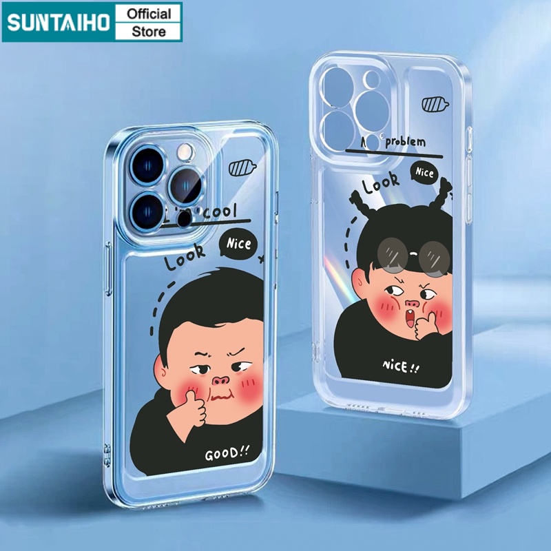 Ốp lưng iphone Ốp điện thoại SUNTAIHO TPU mềm chống sốc thích hợp cho iPhone 11 Pro 13 Pro Max 12 Pro Max XS Max XS XR 7 8 Plus