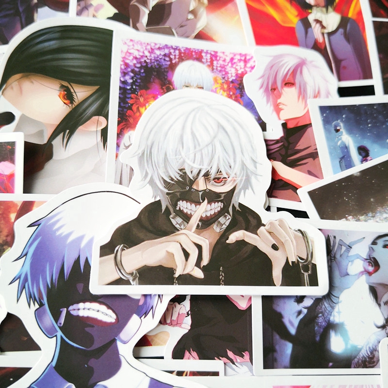 ☠ Tokyo Ghoul - Series 02 Anime Kaneki Ken Touka Kirishima Stickers ☠ 50Pcs/Set Waterproof DIY Fashion Decals Doodle Stickers