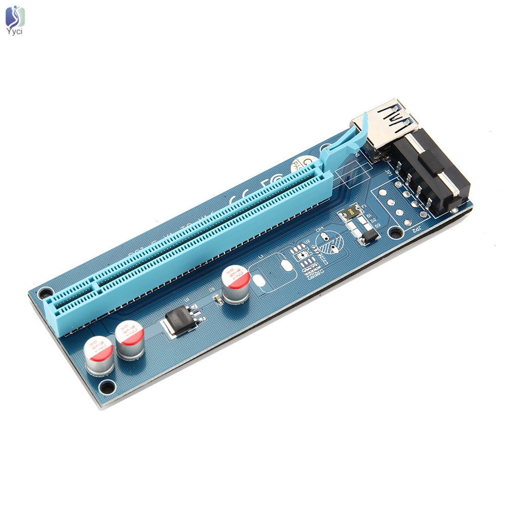 Yy 60CM PCIE 1X To 16X PCI Express Riser Card For Miner Machine Overcurrent Protection USB Cable SATA To 4 Pin Power Cor